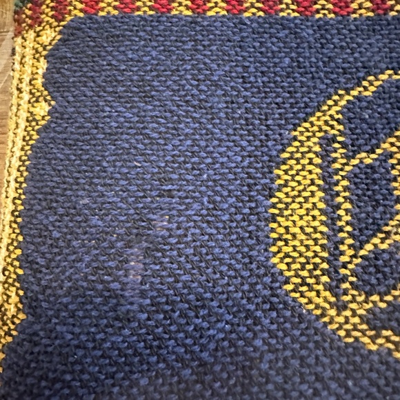 Vintage Christmas Tapestry Afghan Throw Blanket Joy To The World Noel 44x54 - Picture 14 of 15